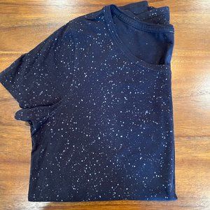 Speckled Cotton Crew Neck T-Shirt